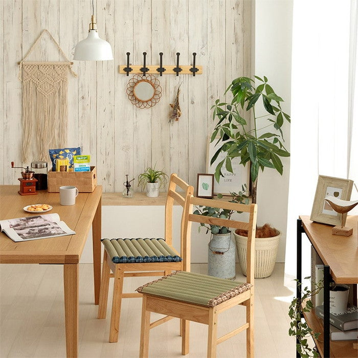 クッション ポコポコシート い草 チェック柄 調湿 空気清浄 お手入れ簡単 約40×40cm ベージュ ブルー ihk-1142260022602の画像