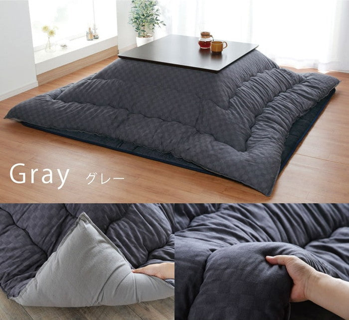 こたつ布団 単品 ふっくら 日本製 格子柄 シンプル 長方形 約205×315cm ベージュ ブラウン グレー ihk-1150940020403の画像