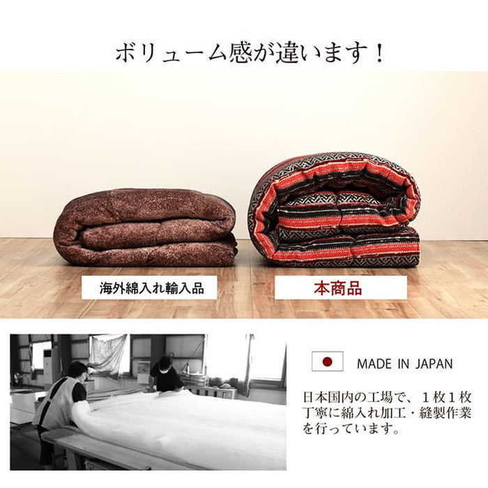 こたつ布団 長方形 日本製 シェニール カラフル エスニック 約200×290cm オレンジ イエロー ihk-1151720203103の画像