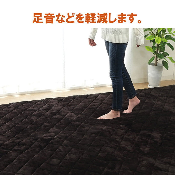 ラグ こたつ敷き布団 長方形 大きい 幅広ラグ 約220×360cm ブラウン ihk-1161710066413の画像