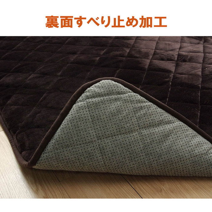 ラグ こたつ敷き布団 長方形 大きい 幅広ラグ 約220×360cm ブラウン ihk-1161710066413の画像