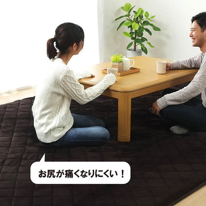 ラグ こたつ敷き布団 長方形 大きい 幅広ラグ 約220×400cm ブラウン ihk-1161710066513の画像