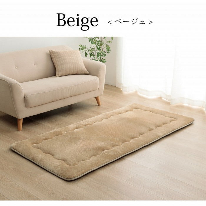 ラグ 撥水 厚手 こたつ敷き布団 長方形 あったか仕様6層タイプ ベージュ 約90×190cm ベージュ ブラウン グリーン ihk-1161720028902の画像