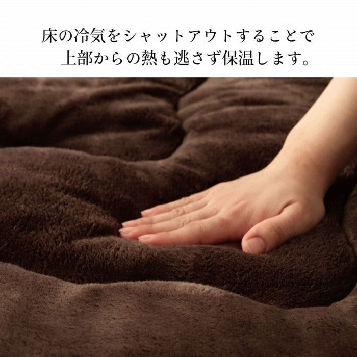 ラグ 撥水 厚手 こたつ敷き布団 長方形 あったか仕様6層タイプ ベージュ 約90×190cm ベージュ ブラウン グリーン ihk-1161720028902の画像