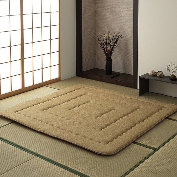 こたつ布団 長方形 小さめ 撥水ラグ ふっくらタイプ 約130×190cm ベージュ ブラウン グリーン グレー ネイビー ihk-1161730026009の画像