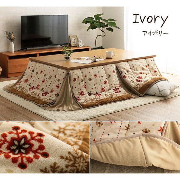 こたつ布団 おしゃれ 大判 省スペース 長方形 ノルディック柄 電気代節 約 ふわふわ なめらか 約 190×280cm ブラウン アイボリー ihk-1170280064721の画像