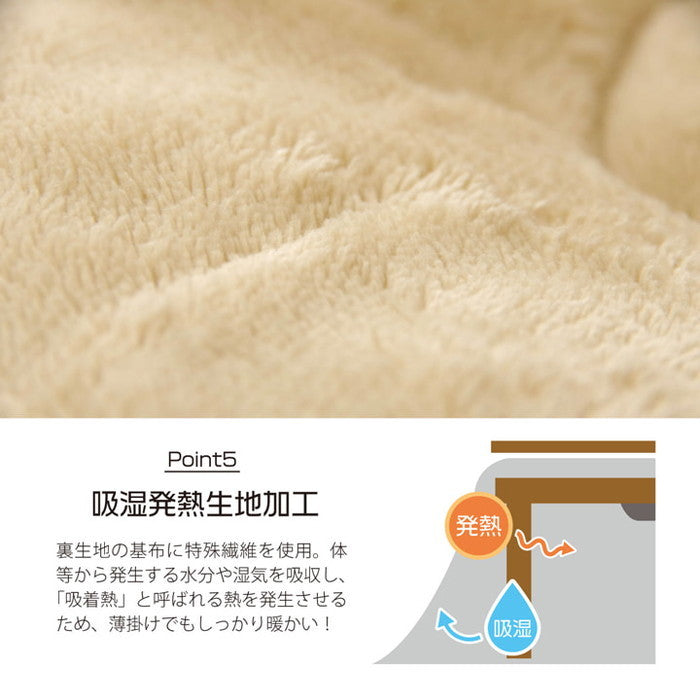 こたつ布団 長方形 吸湿発熱 撥水 ギャッベ柄 約190×240cm ネイビー レッド ihk-1171540190211の画像