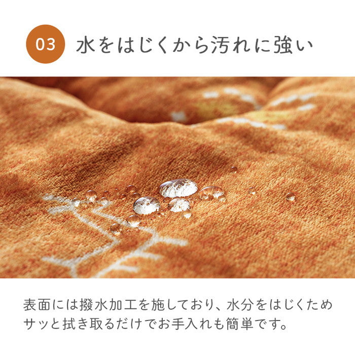 こたつ布団 単品 ローソファー用 大きめ ギャベ柄 撥水 正方形 約240×240cm グレー オレンジ ihk-1172450130799の画像