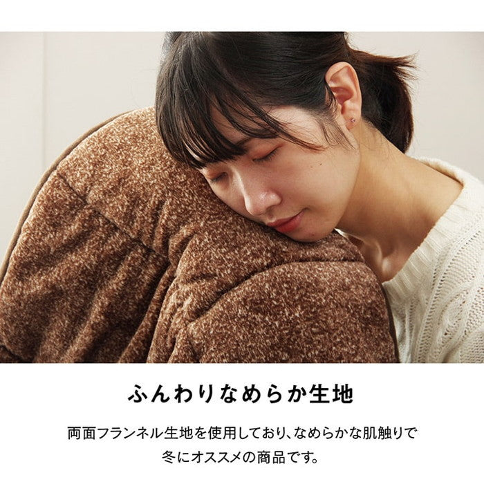 省スペース こたつ布団 長方形 無地 洗える 約200×240cm ベージュ ブラウン ihk-1181590020221の画像