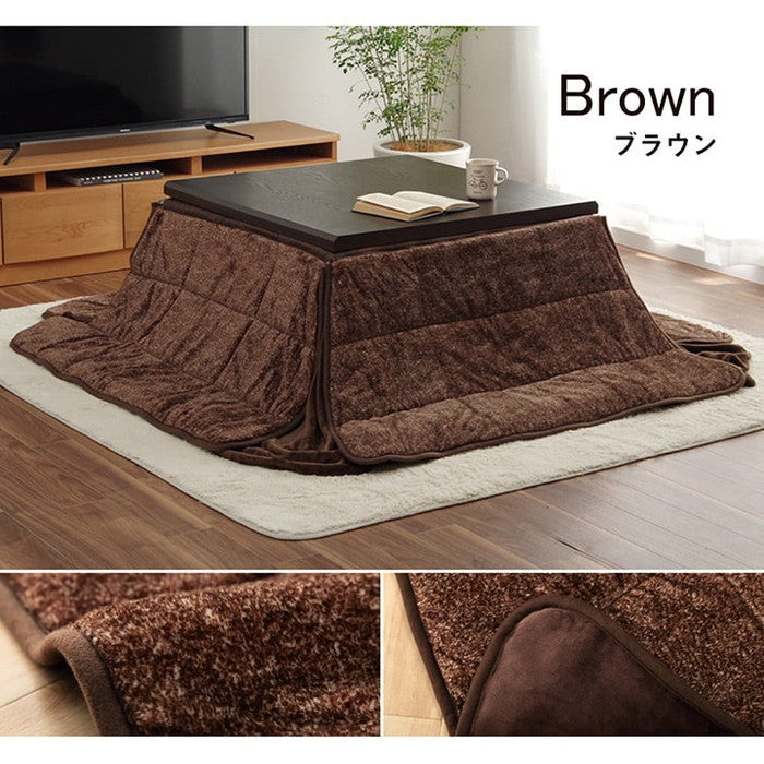 省スペース こたつ布団 長方形 無地 洗える 約200×240cm ベージュ ブラウン ihk-1181590020221の画像