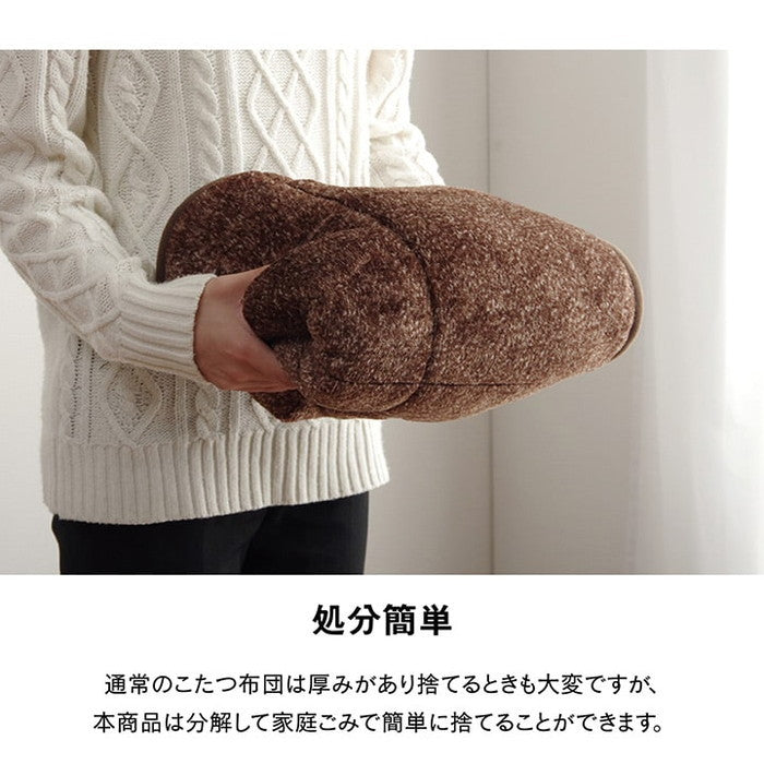 省スペース こたつ布団 正方形 無地 洗える 約200×200cm ベージュ ブラウン ihk-1181590022621の画像