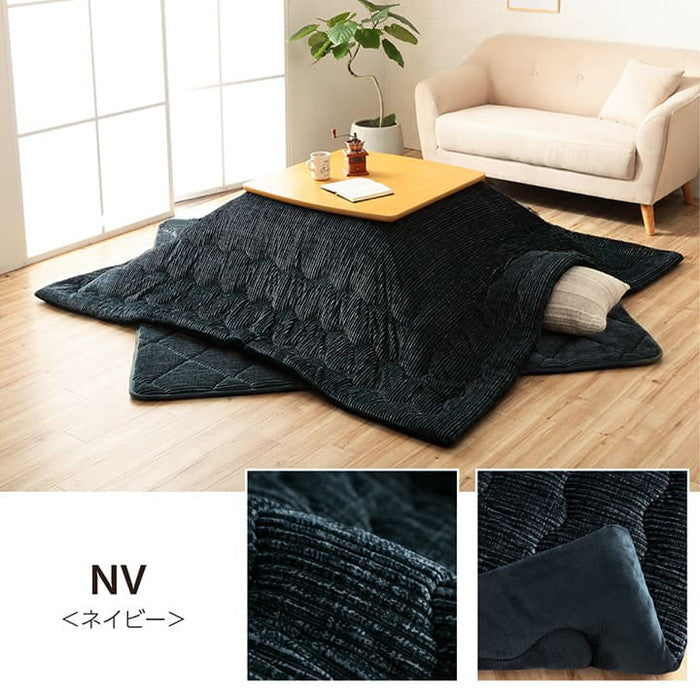 こたつ布団 正方形 無地 コーデュロイ調 抗菌防臭 約205×205cm ベージュ ブラウン グリーン グレー ネイビー オレンジ ihk-1181830020311の画像