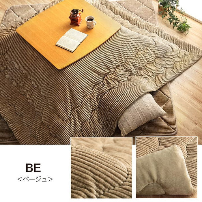 こたつ布団 正方形 無地 コーデュロイ調 抗菌防臭 約205×205cm ベージュ ブラウン グリーン グレー ネイビー オレンジ ihk-1181830020311の画像