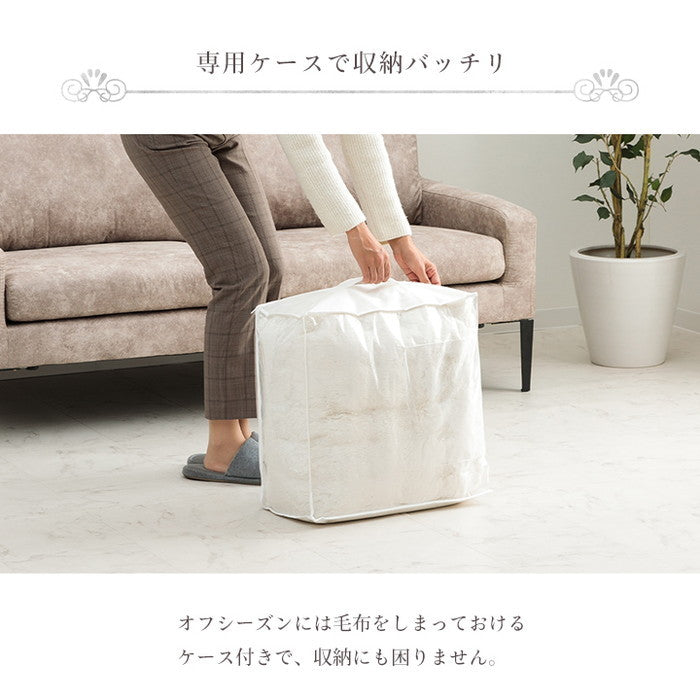 こたつ布団 正方形 こたつ掛布団 こたつ掛け毛布 洗える おしゃれ かわいい コタツ布団 白 フェイクファー フランネル 省エネ 韓国インテリア 海外風 新生活 北欧 姫系 ふわふわ アイボリー 約180×180cm アイボリー ihk-1182280141511の画像