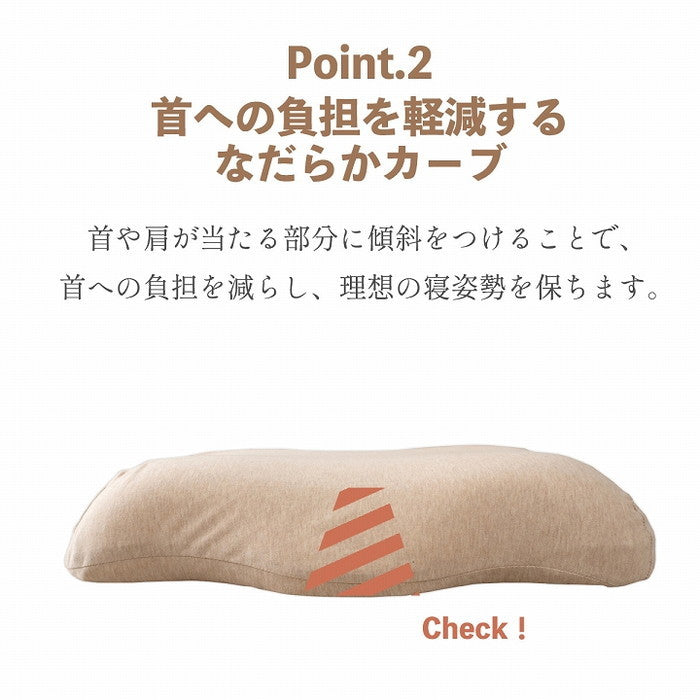 やすらぐ 首 カバー付き 整骨院長監修 低反発枕 肩こり ストレートネック 頸椎サポート 首サポート 約31×51cm ihk-1194110372416の画像