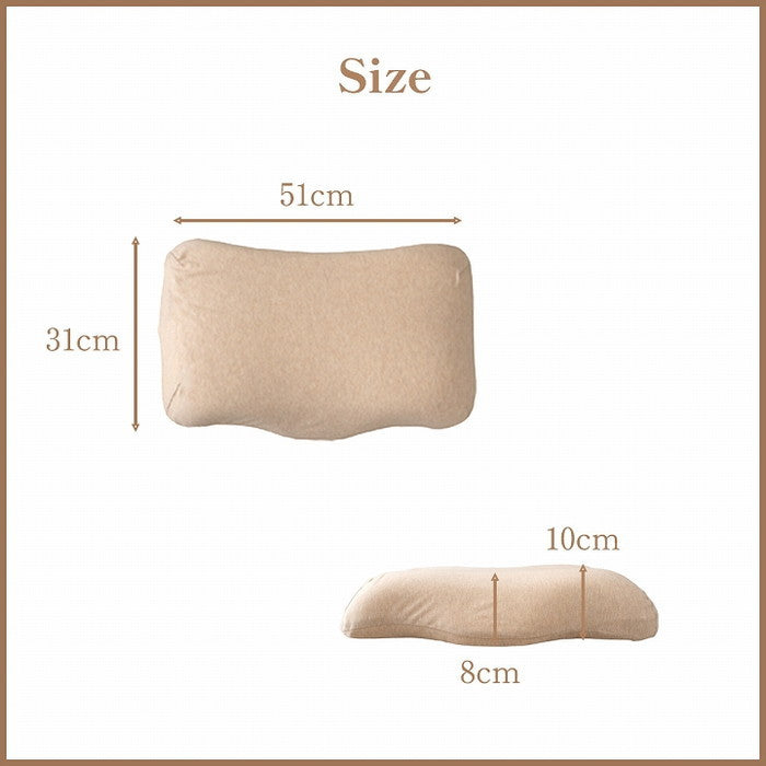 やすらぐ 首 カバー付き 整骨院長監修 低反発枕 肩こり ストレートネック 頸椎サポート 首サポート 約31×51cm ihk-1194110372416の画像