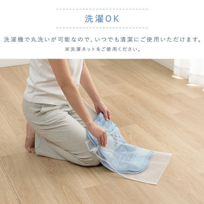 冷感 可愛い 猫柄 おすすめ ひんやり 肌触り 節電 冷感寝具 夏用 涼しい 枕パッド 約40×50cm ブルー ihk-1195100379902の画像