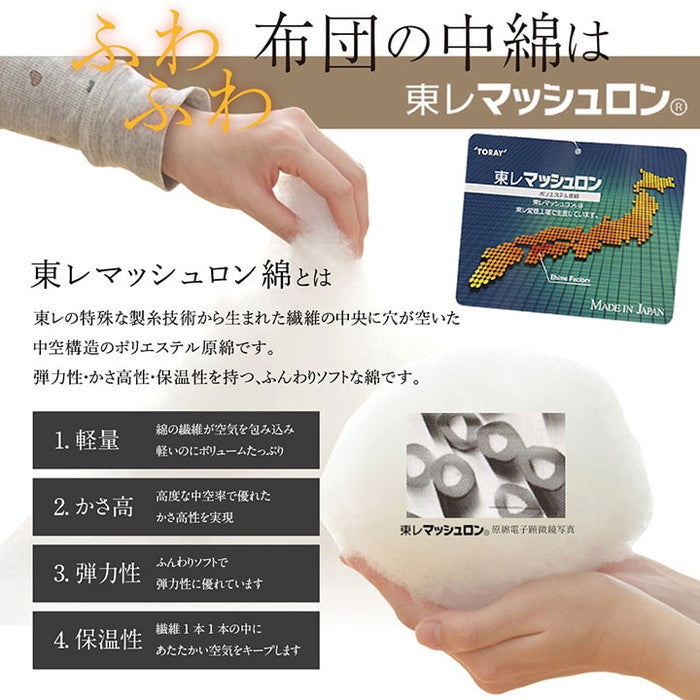 寝具 洗える 掛け布団 東レマッシュロン綿 軽量 かさ高 色柄選べる 日本製 シングルロング 約150×210cm エール エスプリ カリン ジェード シュエル タイル ボーダーブルー ボーダーブラウン ポタリー 枝 ihk-1200620023502の画像