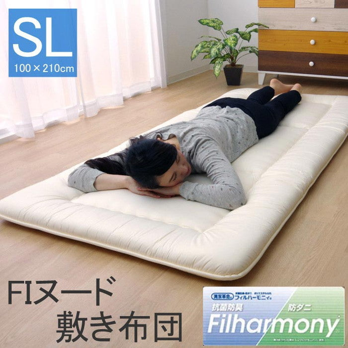 敷き布団 シングル 寝具 洗える 無地 FIヌード 100×210cm ihk-1201550146202の画像