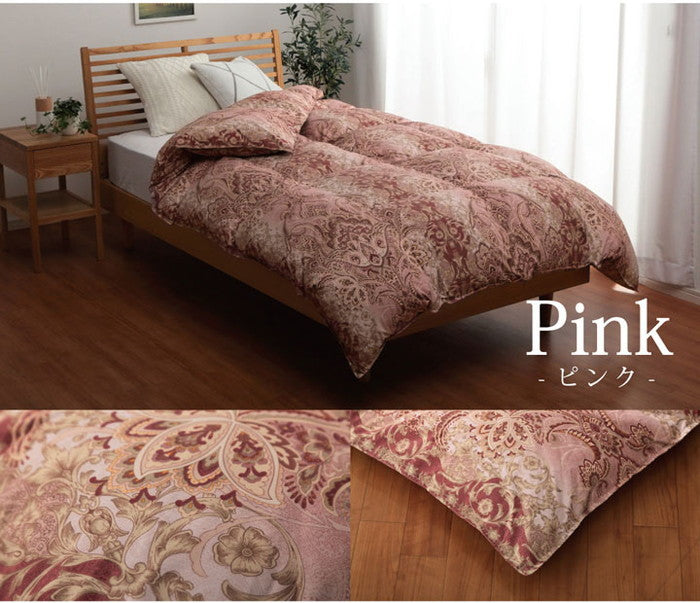 寝具 羽毛 掛け布団 日本製 抗菌防臭 防ダニ アレルプラス加工 立体キルト ダウンパワー370 ホワイトダックダウン90％ シングルロング 150×210cm ブルー ピンク ihk-1202471043502の画像