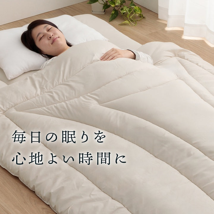 敷布団 セミダブル 防ダニ ふとん ウール 国産 ヌード アイボリー 羊毛 約120×210cm セミダブルロング アイボリー ihk-1202910025105の画像