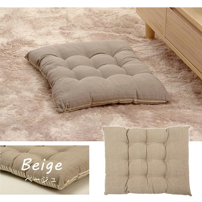 クッション シート リビング 日本製 オーガニックコットン 綿100% 無地 洗える 約40×50cm ベージュ ブルー グリーン ピンク イエロー ihk-1210250022001の画像