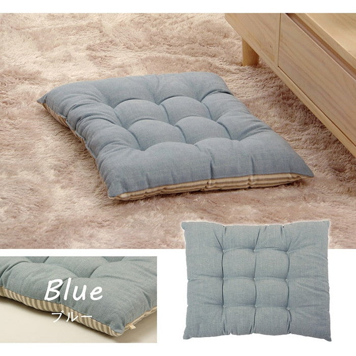 クッション シート リビング 日本製 オーガニックコットン 綿100% 無地 洗える 約40×50cm ベージュ ブルー グリーン ピンク イエロー ihk-1210250022001の画像