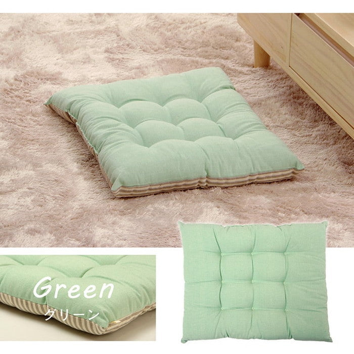 クッション シート リビング 日本製 オーガニックコットン 綿100% 無地 洗える 約40×50cm ベージュ ブルー グリーン ピンク イエロー ihk-1210250022001の画像