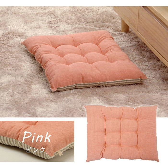 クッション シート リビング 日本製 オーガニックコットン 綿100% 無地 洗える 約40×50cm ベージュ ブルー グリーン ピンク イエロー ihk-1210250022001の画像