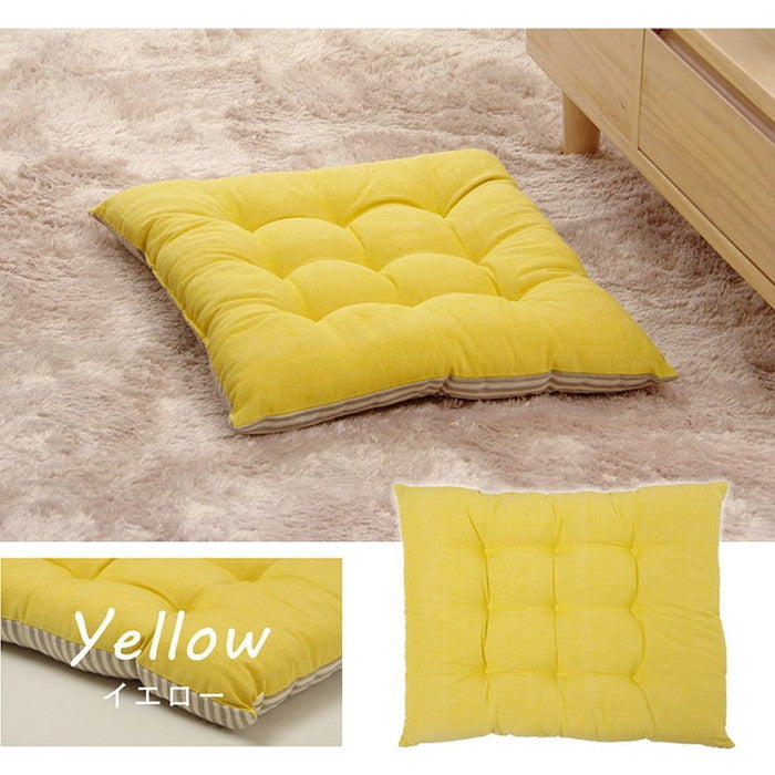 クッション シート リビング 日本製 オーガニックコットン 綿100% 無地 洗える 約40×50cm ベージュ ブルー グリーン ピンク イエロー ihk-1210250022001の画像