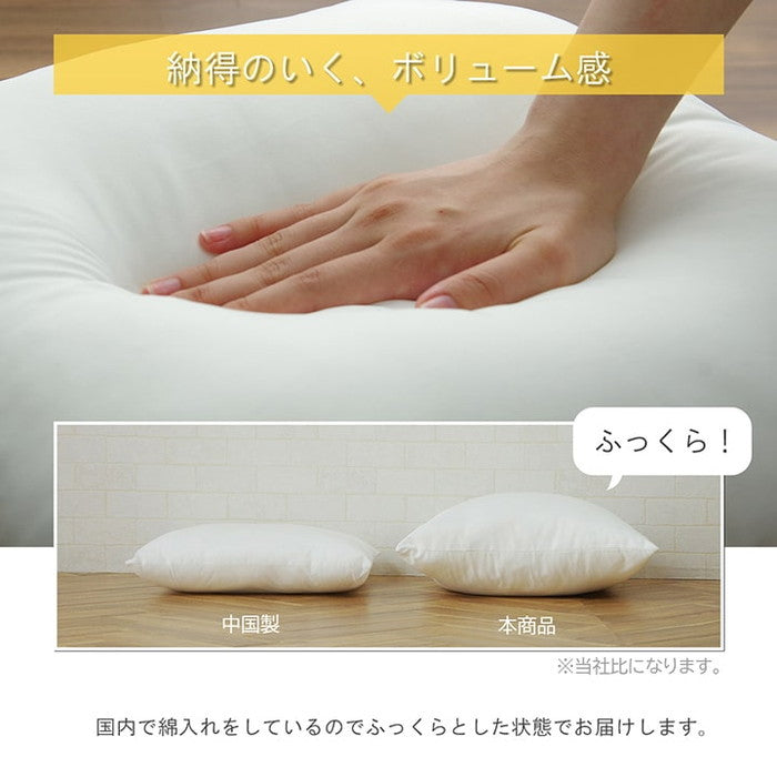ヌードクッション 洗える 日本製 中身 セアテ 約45×45cm 2枚組 アイボリー ihk-1210660140703の画像