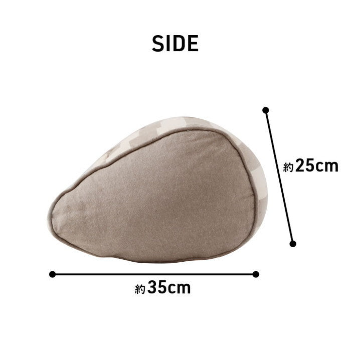 クッション 寄りかかり 日本製 オーガニックコットン 綿100% ボーダー 洗える 背もたれ 約55×35×25cm ベージュ ネイビー ihk-1210880021001