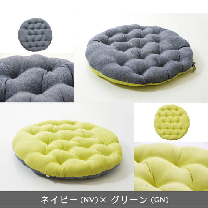 クッション フロア 綿100% 無地 シンプル ルージュ 約53cm丸 ブラウン ネイビー ihk-1211290064601の画像