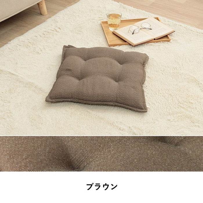 クッション シート 無地 国産 約43×43cm 同色2枚組 ベージュ ブラウン ネイビー ihk-1211810020203の画像