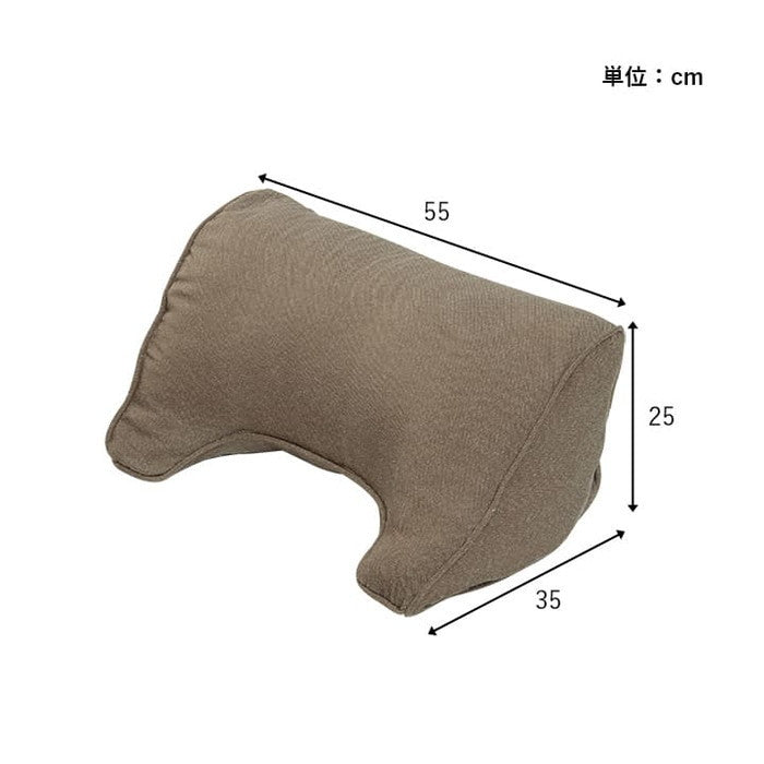 クッション よりかかる セアテ くつろぐ 無地 国産 約55×35cm ベージュ ブラウン ネイビー ihk-1211810021001の画像