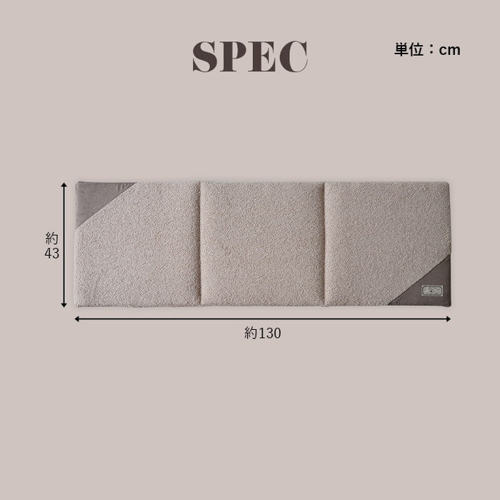 クッション シート 長方形 ベンチシート おしゃれ プードルボア スウェード調 スエード調 約43×130cm ブラウン グレージュ グレー カーキ ihk-1211850060501の画像