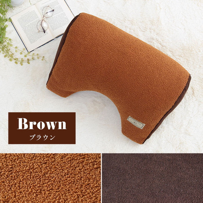 クッション 寄りかかる 背当て くつろぐ プードルボア スエード調 スウェード調 おしゃれ 約55×35×25cm ブラウン グレージュ グレー カーキ ihk-1211850061001の画像