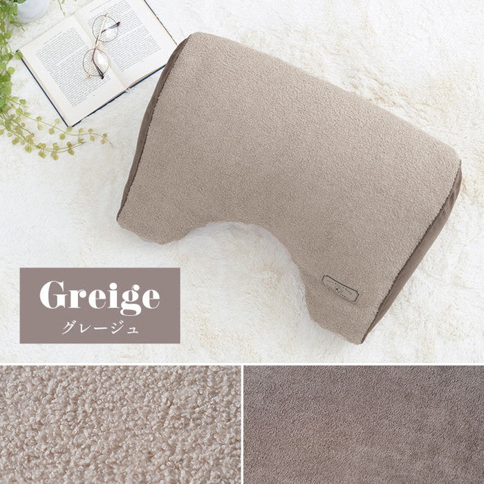 クッション 寄りかかる 背当て くつろぐ プードルボア スエード調 スウェード調 おしゃれ 約55×35×25cm ブラウン グレージュ グレー カーキ ihk-1211850061001の画像