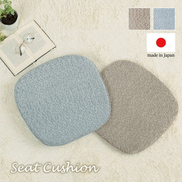 クッション 馬蹄 シート 椅子 国産 日本製 滑り止め シンプル 約43×41cm ベージュ グレー ihk-1211860020301の画像