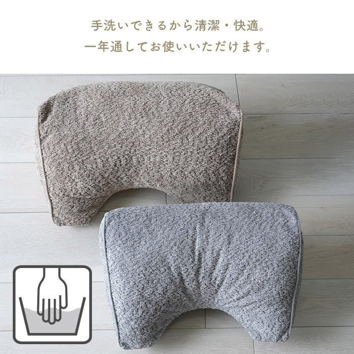 クッション 寄りかかる 背当て くつろぐ シンプル 国産 日本製 約55×35×25cm ベージュ グレー ihk-1211860021001の画像