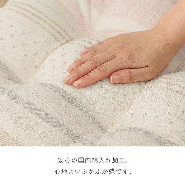 クッション 日本製 リビング用 シート 北欧 洗える ブルー 約53×53cm ブルー ピンク ihk-1211940040601の画像