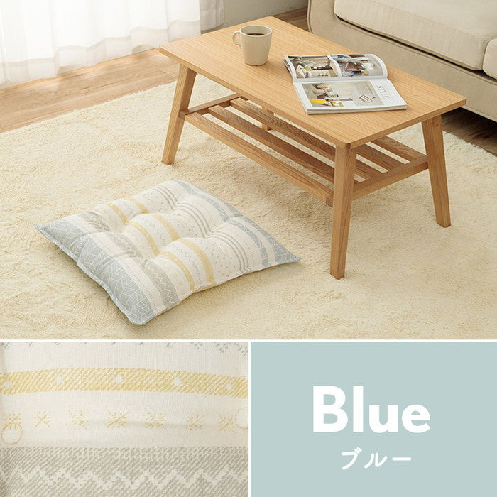 クッション 日本製 リビング用 シート 北欧 洗える ブルー 約53×53cm ブルー ピンク ihk-1211940040601の画像