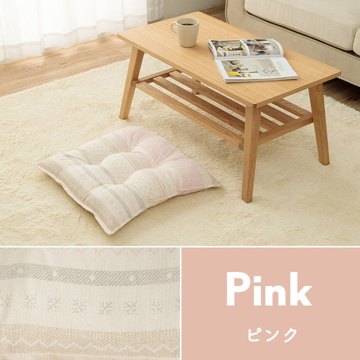 クッション 日本製 リビング用 シート 北欧 洗える ブルー 約53×53cm ブルー ピンク ihk-1211940040601の画像