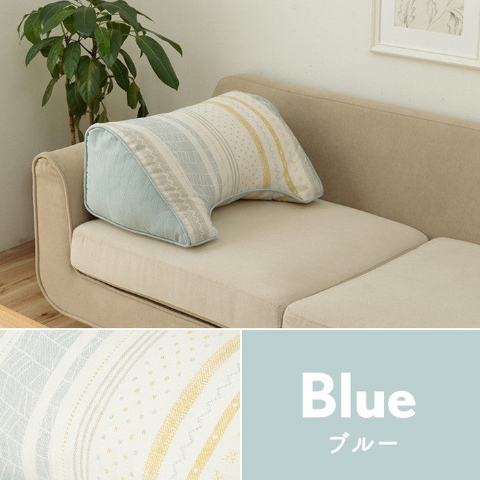 クッション 日本製 よりかかる セアテ くつろぐ 北欧 洗える ブルー 約55×35cm ブルー ピンク ihk-1211940041001の画像