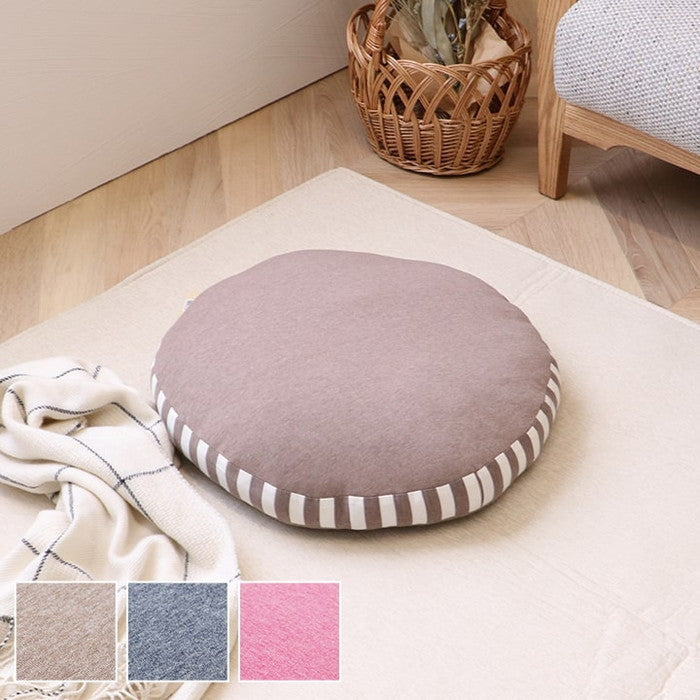 クッション フロア マイクロファイバー 無地 エルマー 約50R×5cm ブラウン ネイビー ピンク ihk-1220880060913の画像