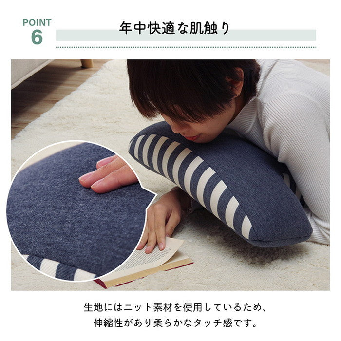 クッション 腰当 背中 姿勢 変形 ウレタン 約40×40cm ブラウン ネイビー ihk-1220880064467の画像