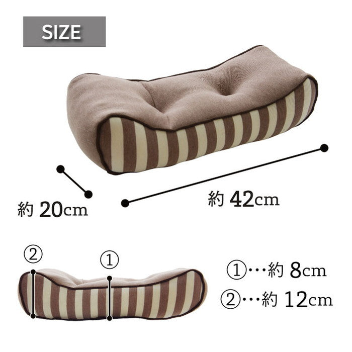 クッション 低反発 使用 腰当て マイクロファイバー 無地 エルマー 約42×20cm ブラウン ネイビー ピンク ihk-1220880065331の画像