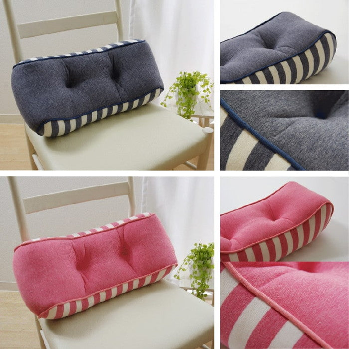 クッション 低反発 使用 腰当て マイクロファイバー 無地 エルマー 約42×20cm ブラウン ネイビー ピンク ihk-1220880065331の画像