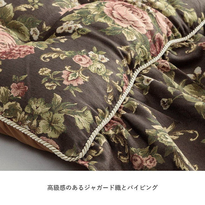 クッション 日本製 洗える 二人掛け ソファ フリル フリーシート エレガント 約55×110cm ベージュ ブラウン ネイビー ihk-1220900024138の画像