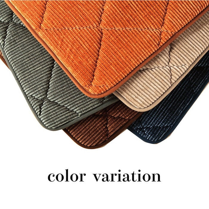 クッション 座布団 オシャレ コーデュロイ調 滑りにくい加工 ふかふか キルト 無地 長方形 約60×180cm ベージュ ブラウン グリーン ネイビー オレンジ ihk-1221060022891の画像